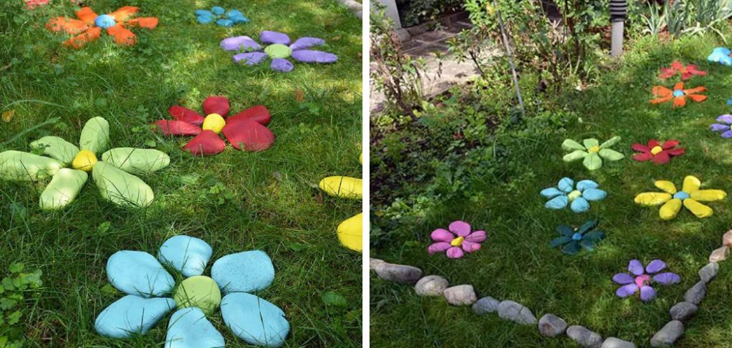 How to Paint Flowers on Rocks in Garden Bed