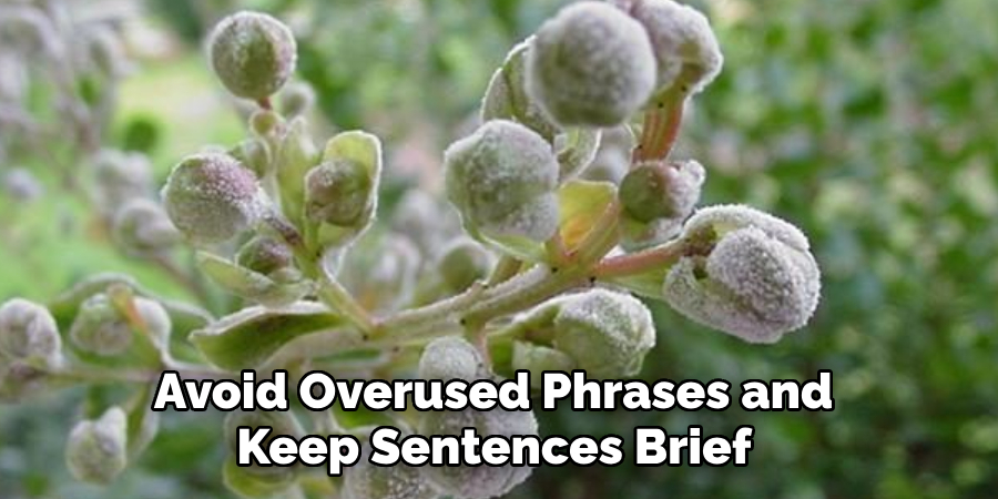 Avoid Overused Phrases and 
Keep Sentences Brief 