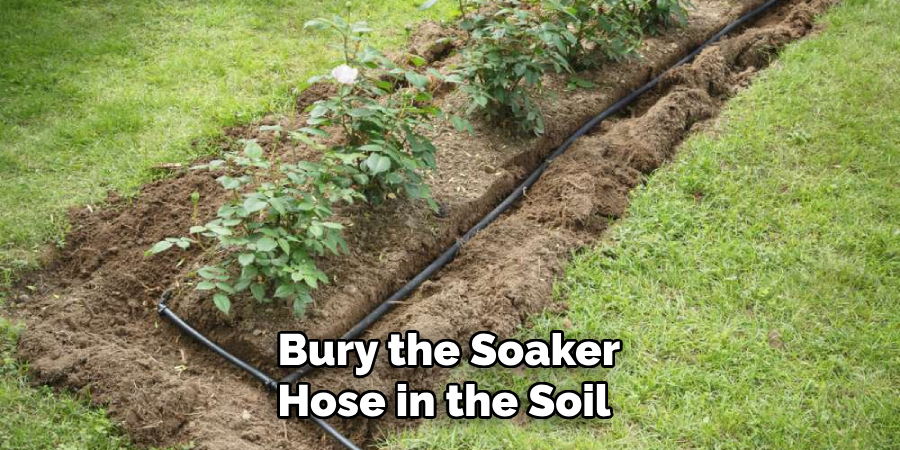 Bury the Soaker Hose in the Soil