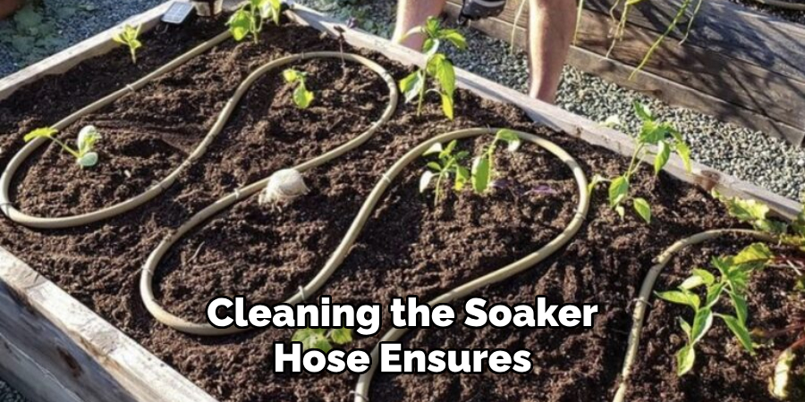 Cleaning the Soaker Hose Ensures
