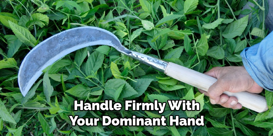 Handle Firmly With Your Dominant Hand