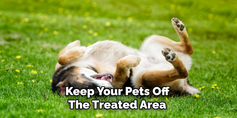 Keep Your Pets Off 
The Treated Area 