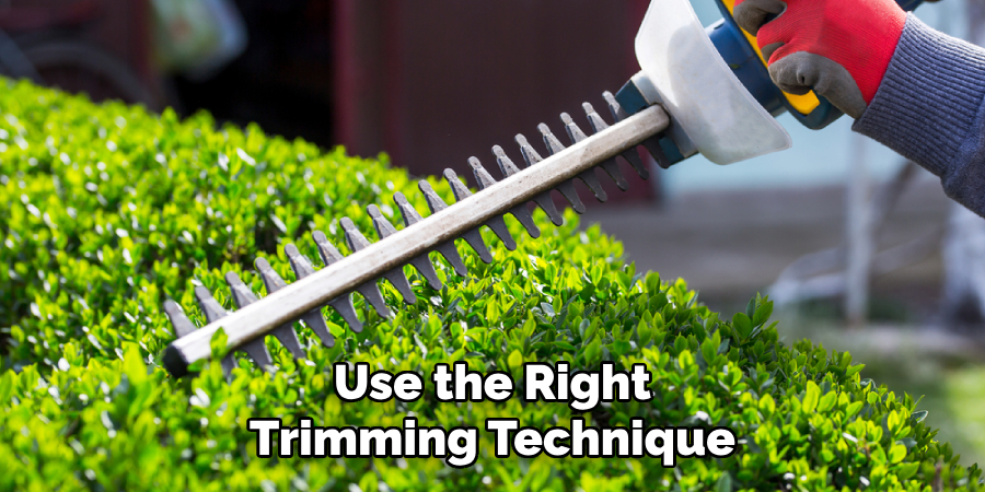 Use the Right Trimming Technique