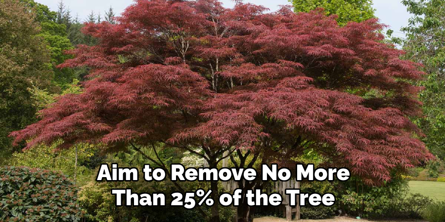 Aim to Remove No More Than 25% of the Tree