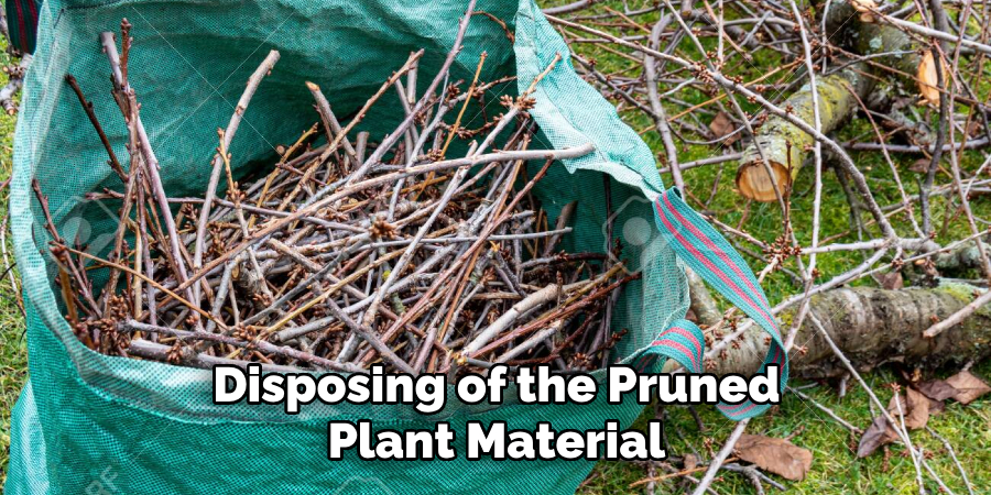 Disposing of the Pruned Plant Material