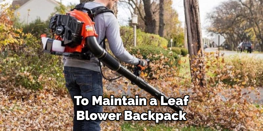 To Maintain a Leaf Blower Backpack