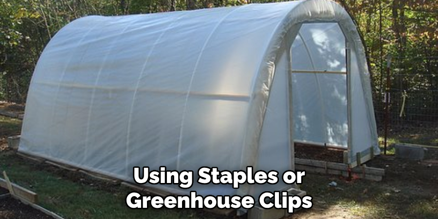 Using Staples or Greenhouse Clips
