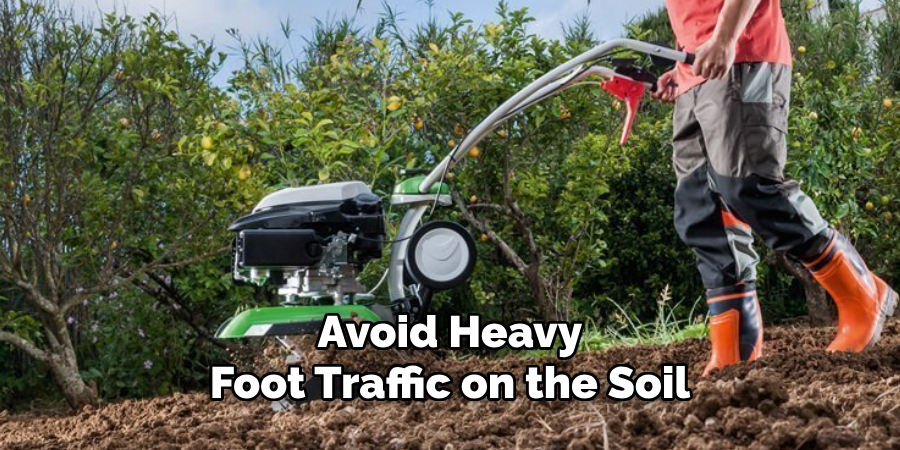 Avoid Heavy
Foot Traffic on the Soil