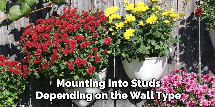 Mounting Into Studs
Depending on the Wall Type