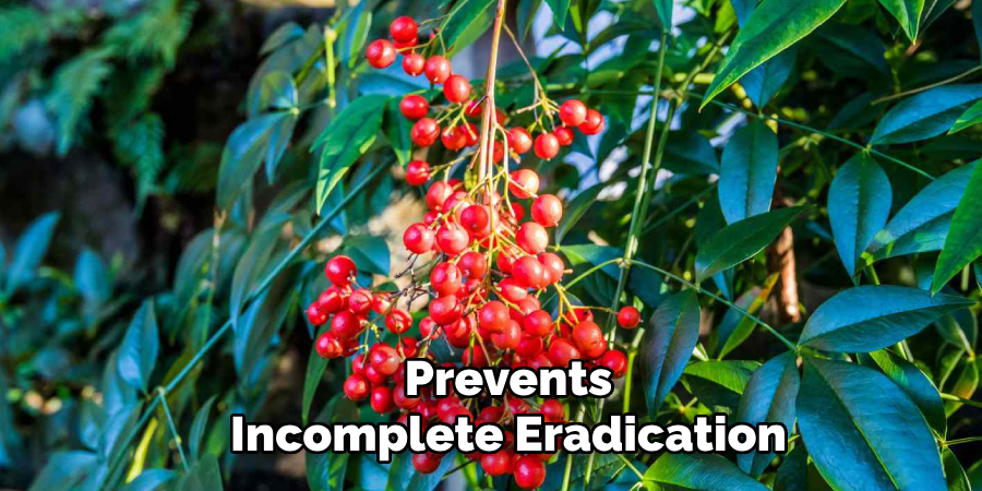 Prevents
Incomplete Eradication