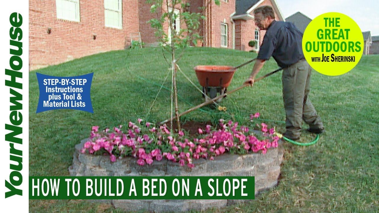 How to Build a Stone Flower Bed on a Slope