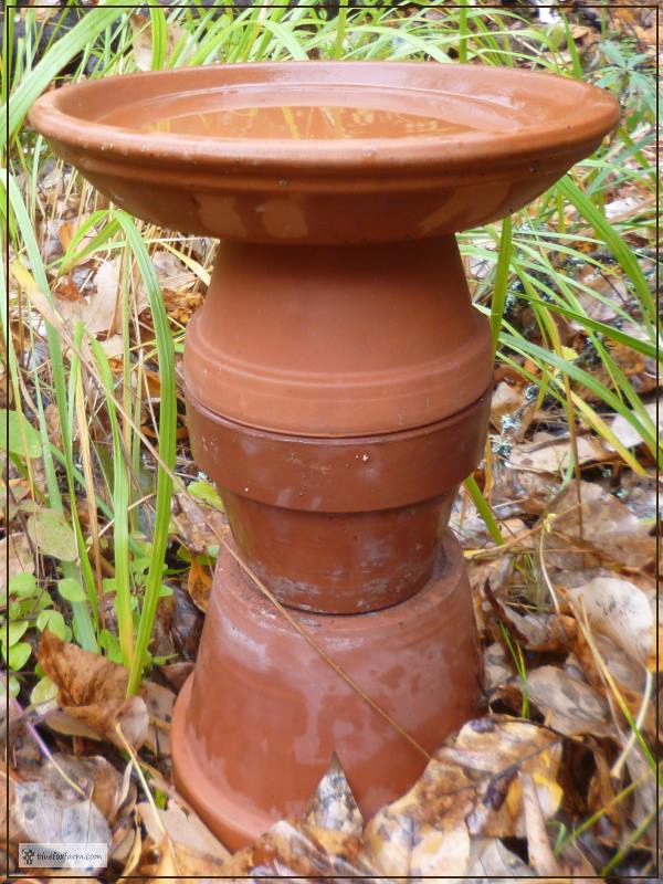 How to Make a Bird Bath from Clay Pots