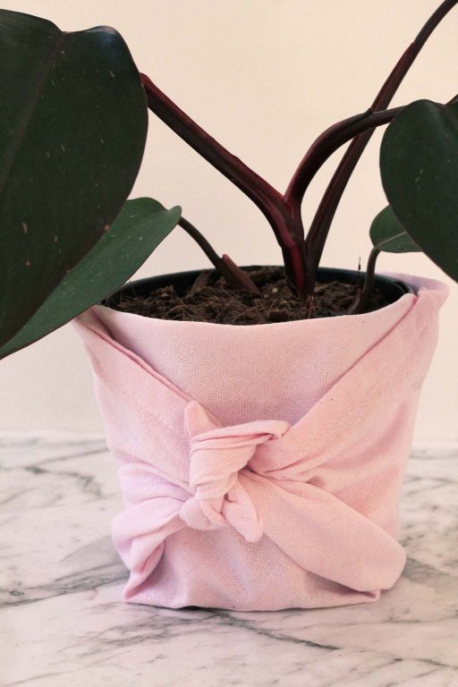 How to Wrap a Potted Plant With Fabric