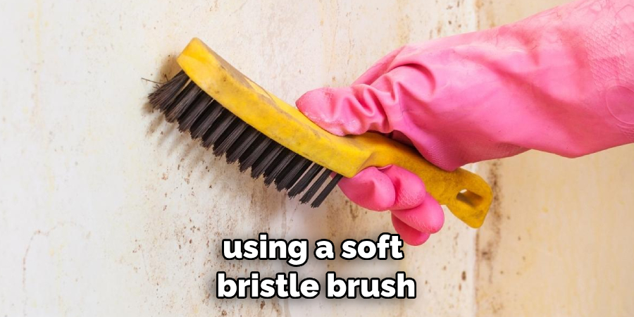 using a soft bristle brush
