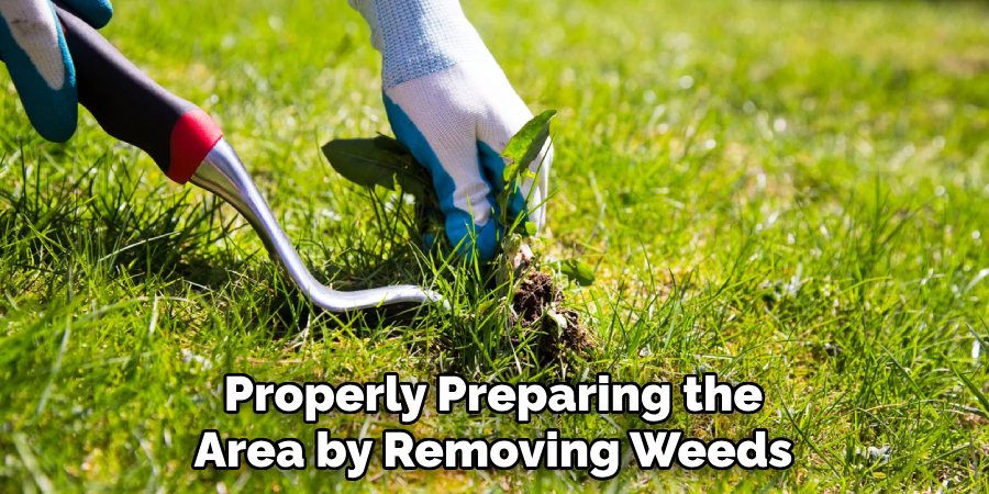 Properly Preparing the Area by Removing Weeds